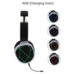 AWEI A799BL Bluetooth gaming ausinės with microphone, juodos spalvos - Image 6