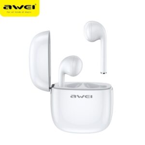 AWEI Bluetooth 5.0 T28 TWS ausinės + docking station baltos spalvos - Image 1