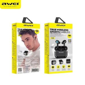 AWEI Bluetooth 5.0 T29 TWS ausinės + docking station baltos spalvos - Image 5