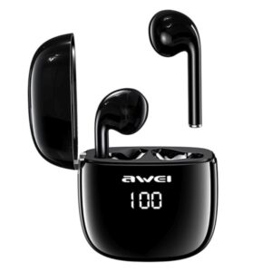 AWEI Bluetooth 5.0 T28P TWS ausinės + docking station juodos spalvos - Image 2