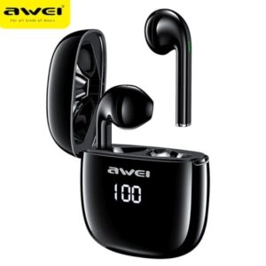 AWEI Bluetooth 5.0 T28P TWS ausinės + docking station juodos spalvos - Image 1
