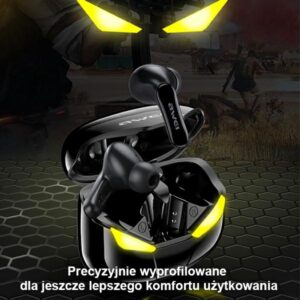 AWEI Bluetooth 5.0 T35 TWS ausinės + docking station gaming juodos spalvos - Image 5