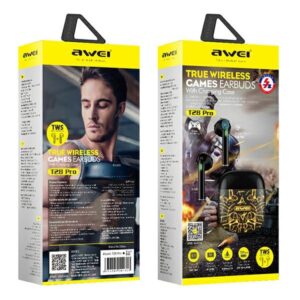 AWEI Bluetooth 5.0 T28 Pro TWS ausinės + docking station juodos spalvos - Image 2