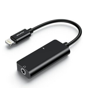 AWEI Adapter CL-121 Lightning-Lightning/Jack 3.5 2w1 juodos spalvos - Image 1