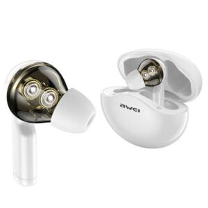 AWEI T12TWS Bluetooth sports ausinės baltos spalvos - Image 1
