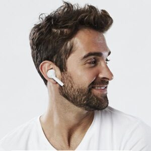 AWEI T12TWS Bluetooth sports ausinės baltos spalvos - Image 5