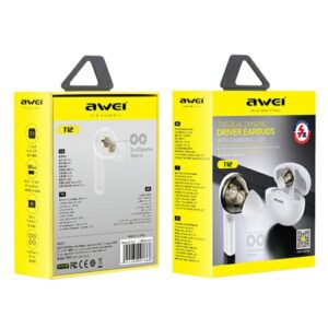 AWEI T12TWS Bluetooth sports ausinės baltos spalvos - Image 10