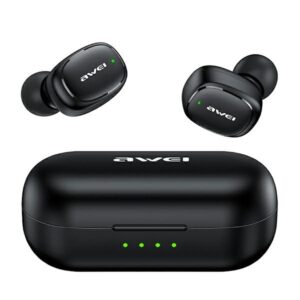 AWEI Bluetooth 5.1 T13 Pro TWS ausinės + docking station juodos spalvos - Image 1