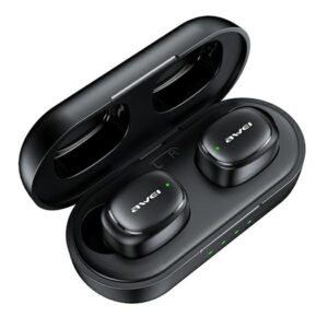 AWEI Bluetooth 5.1 T13 Pro TWS ausinės + docking station juodos spalvos - Image 2