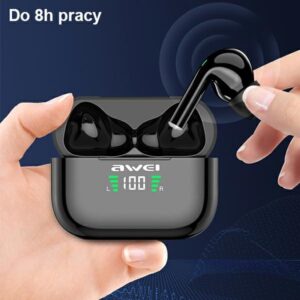 AWEI Bluetooth 5.1 T29P TWS ausinės + docking station juodos spalvos - Image 6