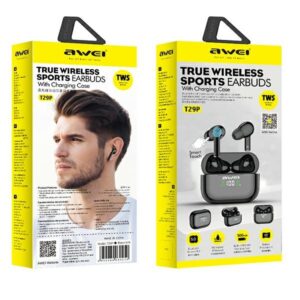 AWEI Bluetooth 5.1 T29P TWS ausinės + docking station juodos spalvos - Image 10