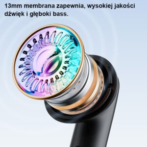 AWEI Bluetooth 5.3 T66 TWS ausinės + docking station juodos spalvos - Image 4