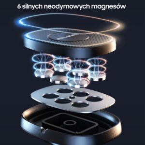 AWEI magnetic car holder X21 for air vent black - Image 4