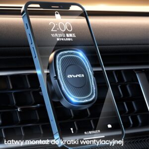 AWEI magnetic car holder X21 for air vent black - Image 7