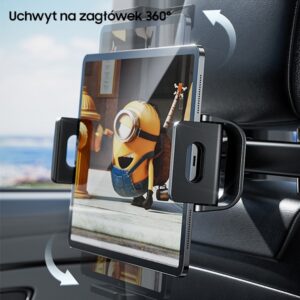 AWEI headrest mount X40 juodos spalvos - Image 7