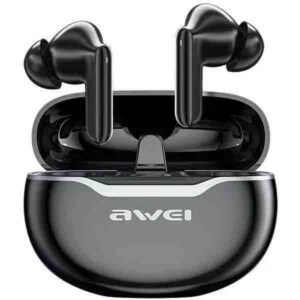 AWEI Bluetooth 5.3 T50 ENC+ Ausinės Docking Station juodos spalvos - Image 1