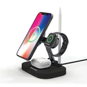AWEI 4in1 belaidis įkroviklis W2215W Fast Charging juodos spalvos - Image 2