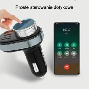 AWEI C-843 hands-free kit with FM transmitter, Bluetooth 5.0, MP3, 1xUSB+1xUSB-C black - Image 6