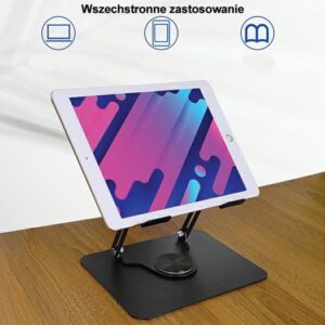 AWEI X46 Rotating Laptop Desk Holder juodos spalvos - Image 9