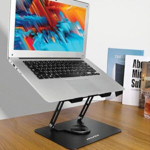 AWEI X46 Rotating Laptop Desk Holder juodos spalvos - Image 2