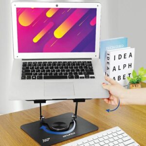 AWEI X46 Rotating Laptop Desk Holder juodos spalvos - Image 4