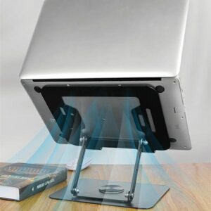 AWEI X46 Rotating Laptop Desk Holder juodos spalvos - Image 6