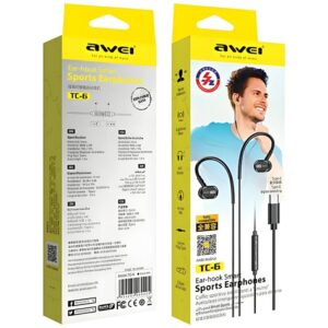 AWEI TC-6 USB stereo ausinės-C juodos spalvos - Image 7