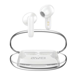 AWEI Bluetooth 5.3 T85 ENCTWS ausinės + docking station baltos spalvos - Image 1