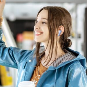 AWEI Bluetooth 5.3 T85 ENCTWS ausinės + docking station baltos spalvos - Image 3