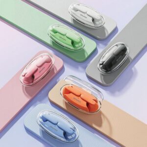 AWEI Bluetooth 5.3 T85 ENCTWS Ausinės + Docking Station oranžinės spalvos - Image 6