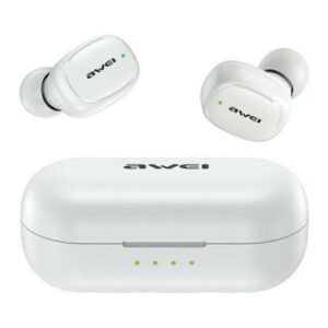 AWEI Bluetooth 5.1 T13 Pro TWS ausinės + docking station baltos spalvos - Image 1