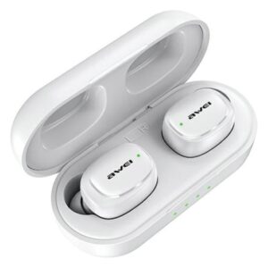 AWEI Bluetooth 5.1 T13 Pro TWS ausinės + docking station baltos spalvos - Image 2