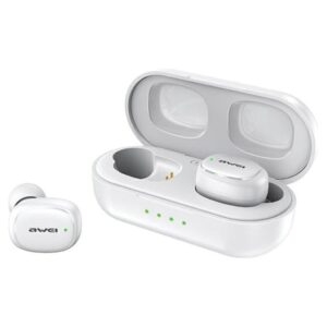 AWEI Bluetooth 5.1 T13 Pro TWS ausinės + docking station baltos spalvos - Image 3