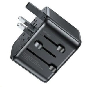 AWEI Laidinis įkroviklis 2xUSB+3xUSB-C C-39 35W4in1 US/AU/EU/UK juodos spalvos Univesal Travel GaN Charger - Image 2
