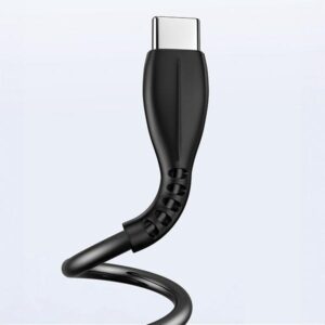 AWEI CL-115T USB to USB-C juodos spalvos cable - Image 6