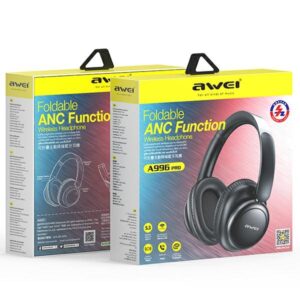AWEI A996 Pro ANC Bluetooth Ausinės juodos spalvos - Image 6