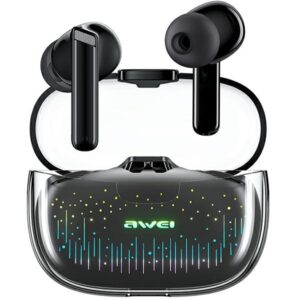 AWEI Bluetooth 5.3 T52 Pro2TWS ausinės + docking station juodos spalvos - Image 1