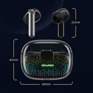 AWEI Bluetooth 5.3 T52 Pro2TWS ausinės + docking station juodos spalvos - Image 7