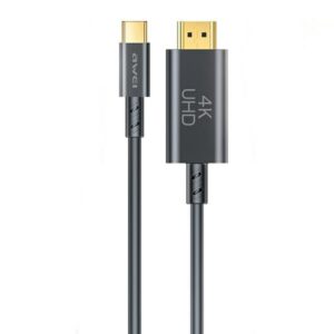AWEI CL-212T USB-C to HDMI4K 30Hz Cable juodos spalvos