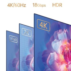 AWEI CL-212T USB-C to HDMI4K 30Hz Cable juodos spalvos - Image 3