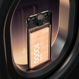 AWEI PowerBank P76K 10000mAh 22.5W juodos spalvos Digital Display - Image 5