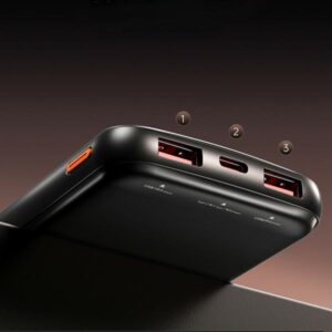 AWEI PowerBank P10K 10000 mAh 22.5W juodos spalvos - Image 5