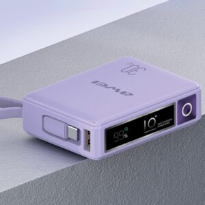 AWEI PowerBank with built-in cableP87K 10000mAh juodos spalvos 30W - Image 5