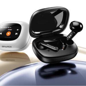 AWEI Bluetooth 5.4 TP97TWS ausinės + docking station juodos spalvos - Image 2