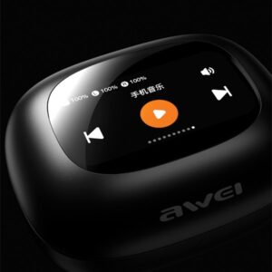 AWEI Bluetooth 5.4 TP97TWS ausinės + docking station juodos spalvos - Image 5