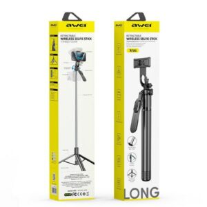 AWEI Selfie Stick X56 juodos spalvos aluminum alloy - Image 2