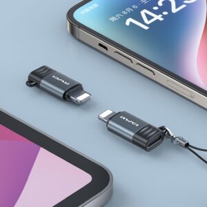 AWEI Adapter A11 USB-C/Lightning grey - Image 3