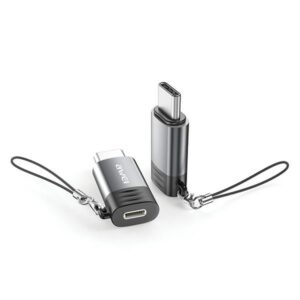 AWEI Adapter A12 Lightning/USB-C grey - Image 1