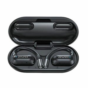 AWEI Bluetooth 5.4 ausinės OWS T93+ docking station juodos spalvos - Image 1