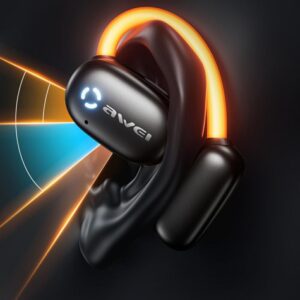 AWEI Bluetooth ausinės 5.4 TZ13 ANC + docking station juodos spalvos - Image 3